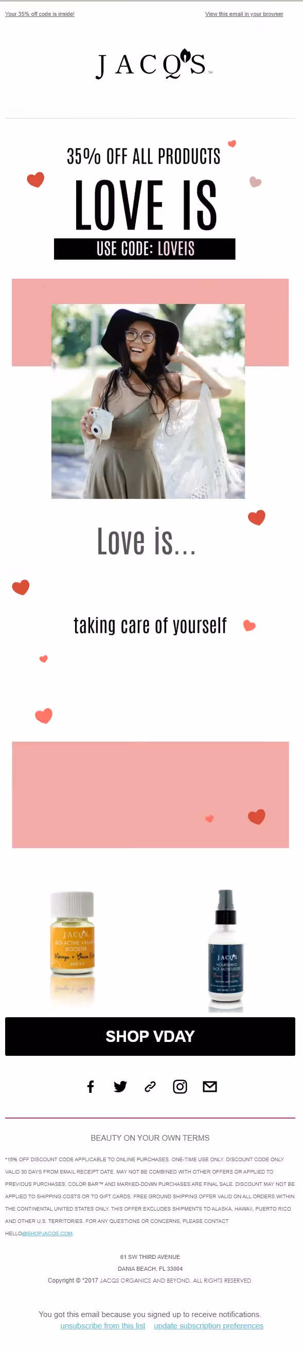valentine's day email design