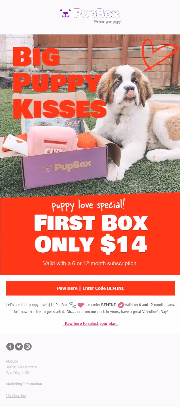 valentine's day email ideas