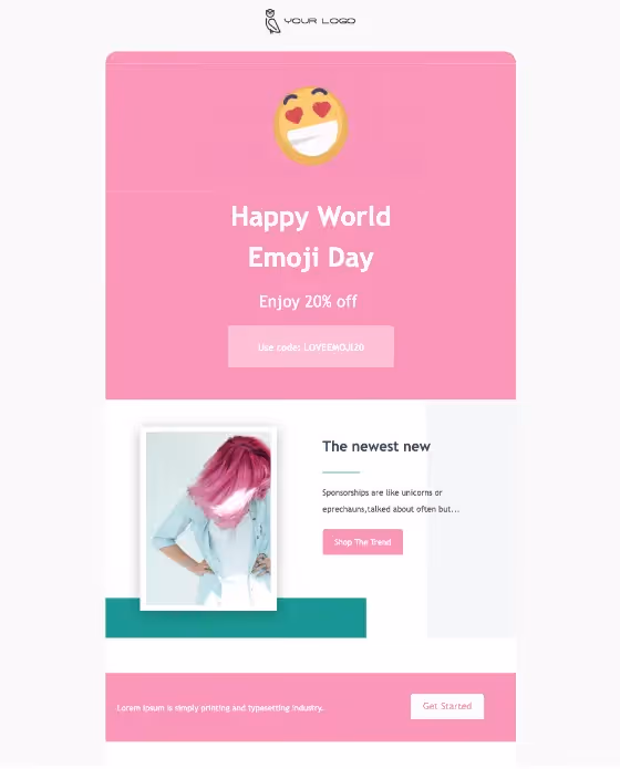 happy world emoji day email template example