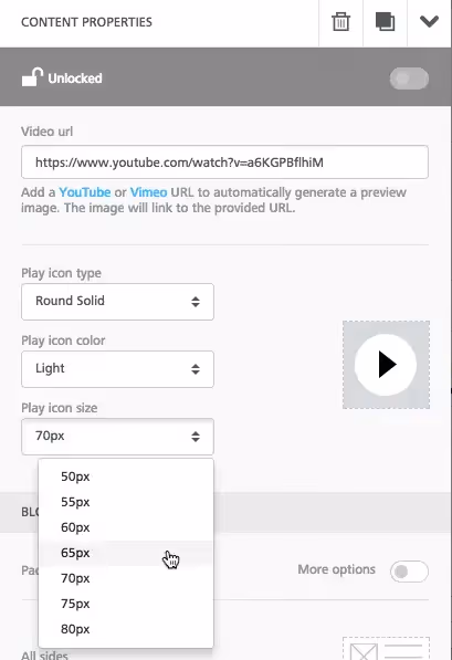 BEE video content block