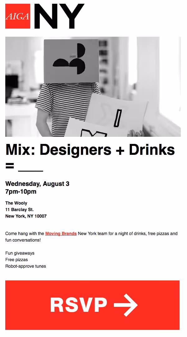aiga-ny-use Simple Email Design