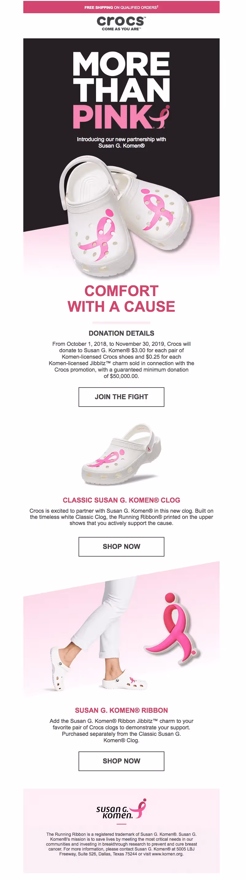 Breast Cancer Awareness Month emails