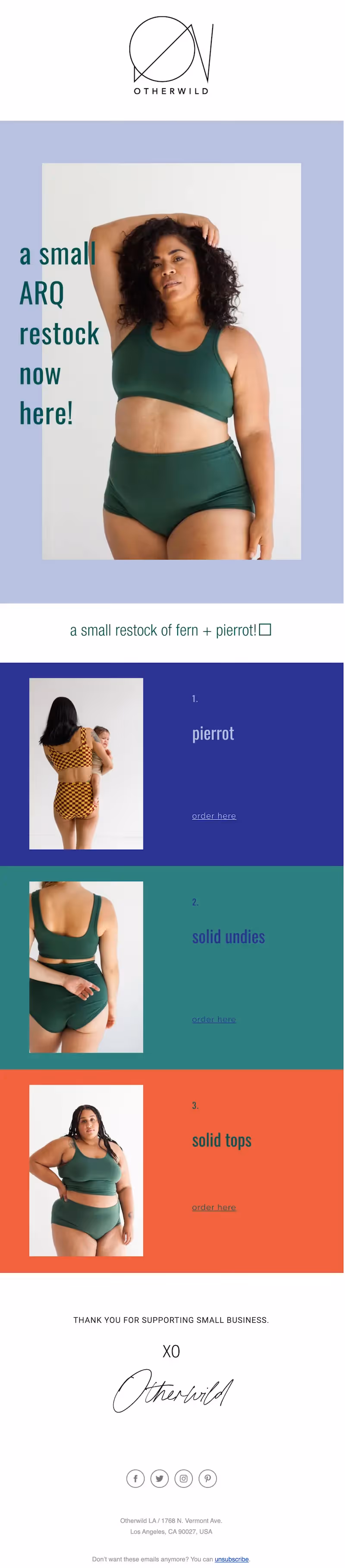 color blocking in email