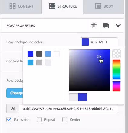 set up a default color as a background