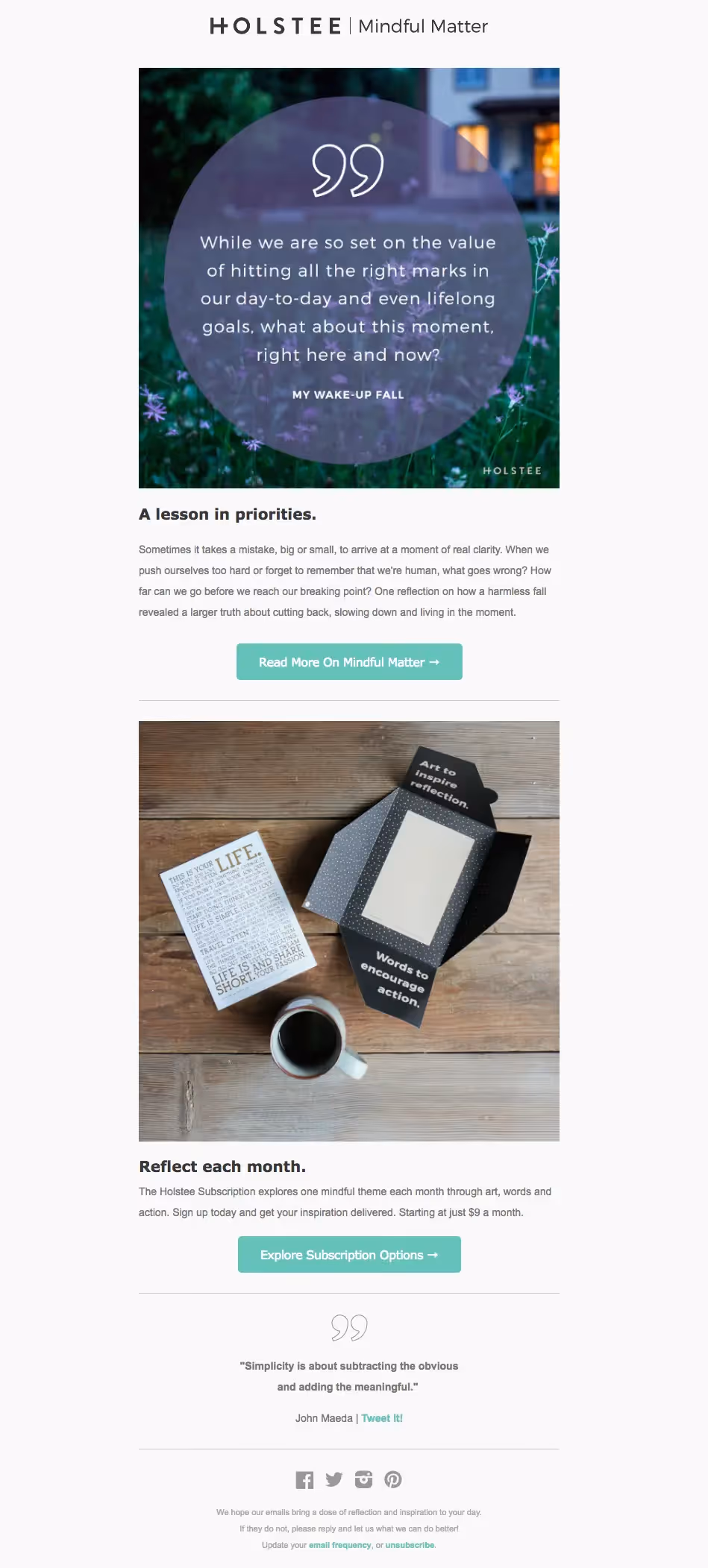 holstee-use Simple Email Design