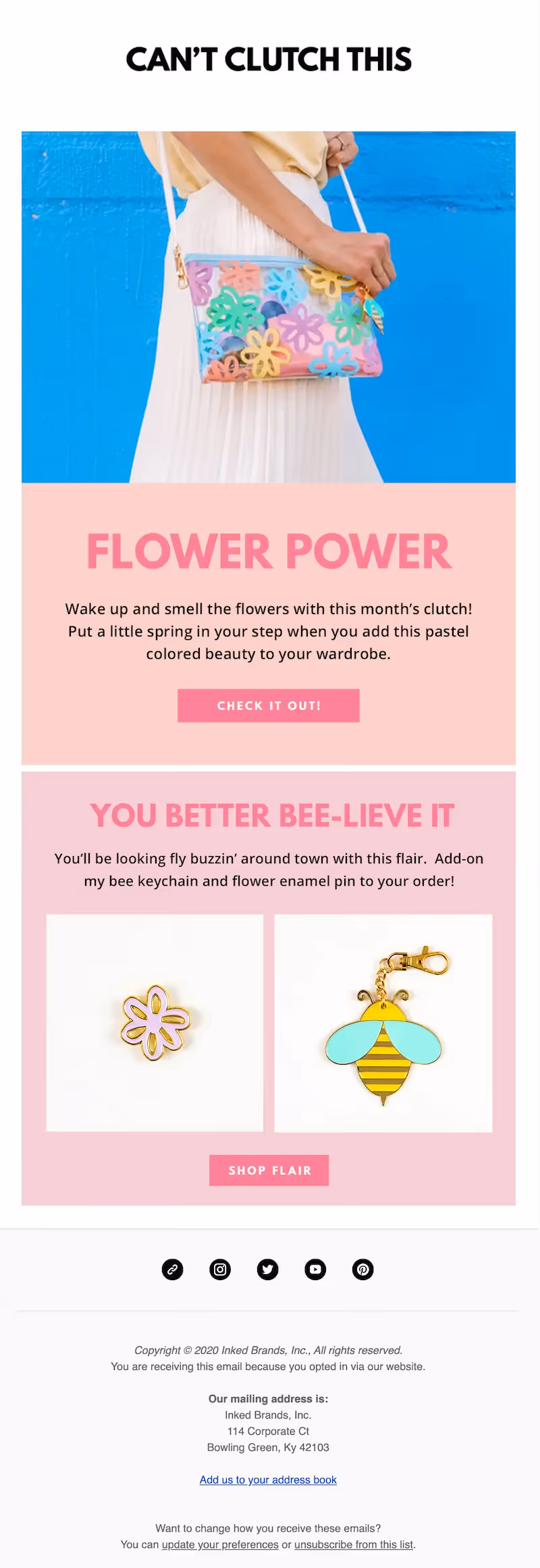 spring sale email example