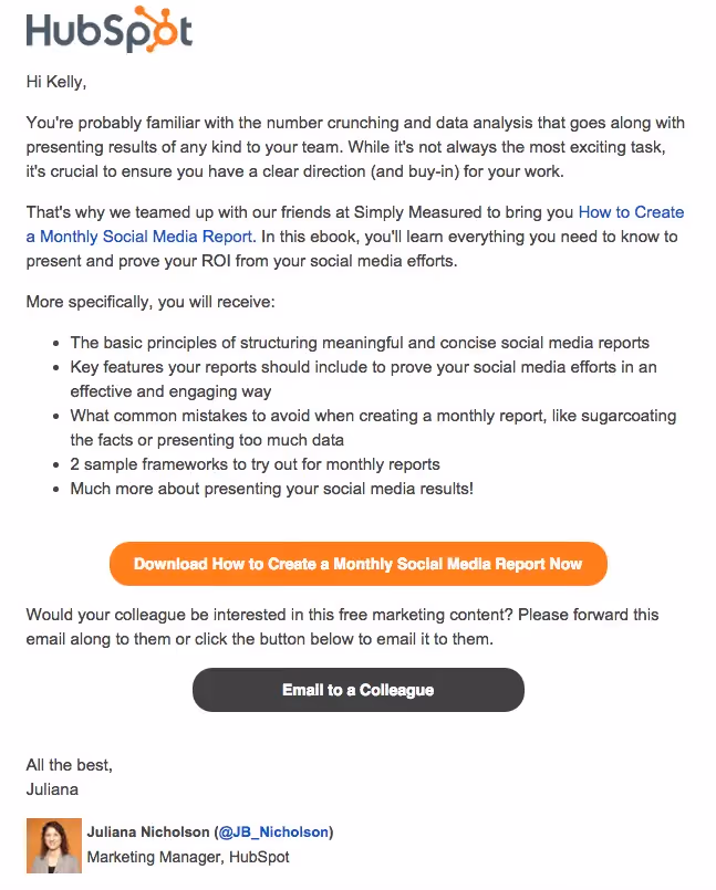 Hubspot personalized email signature