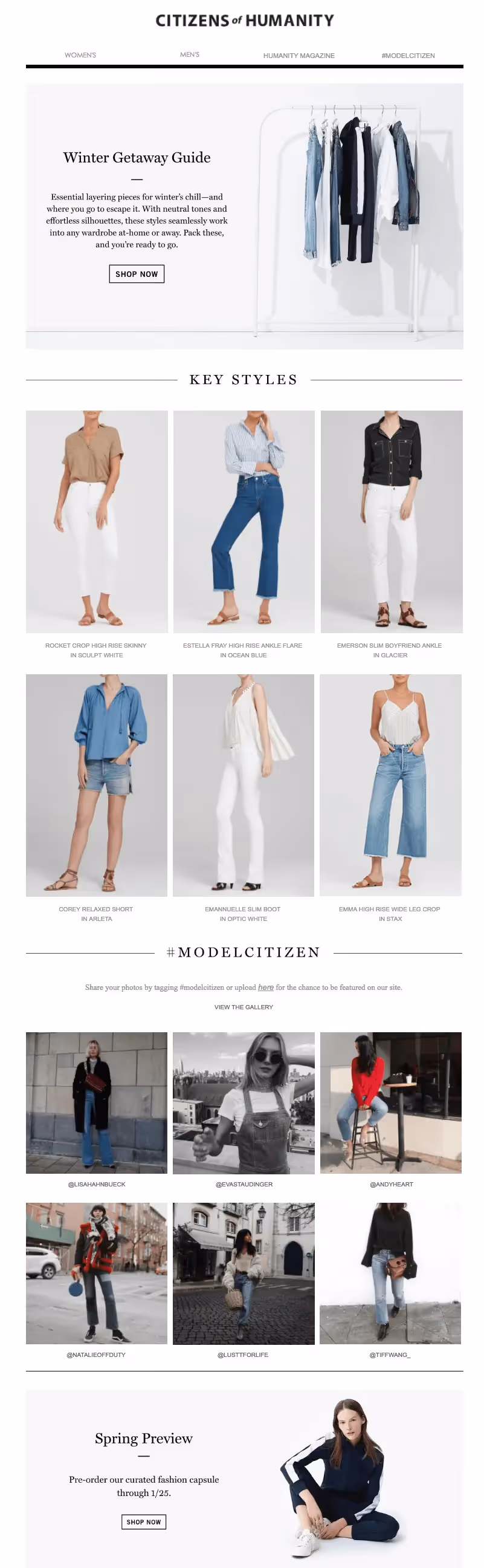 winter email campaigns