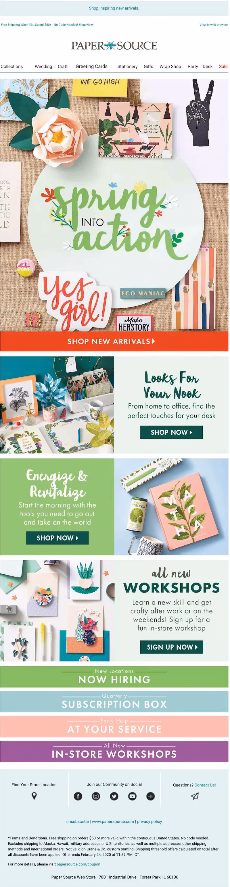 colorful spring sale email