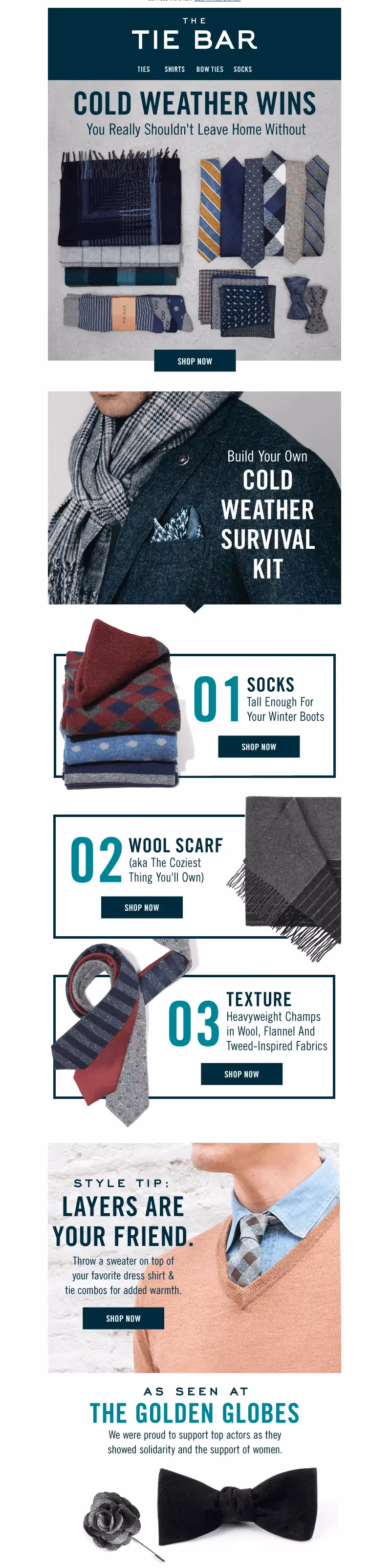 winter email campaigns