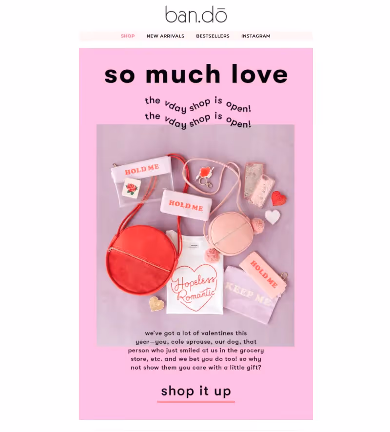 valentine's day email design