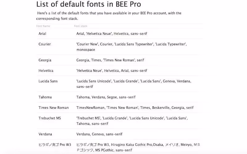 email fonts for outlook