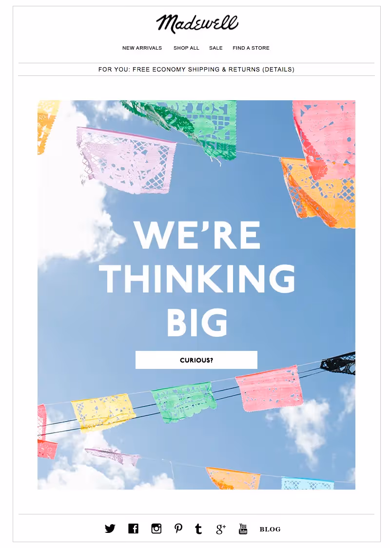 Madewell summer emails