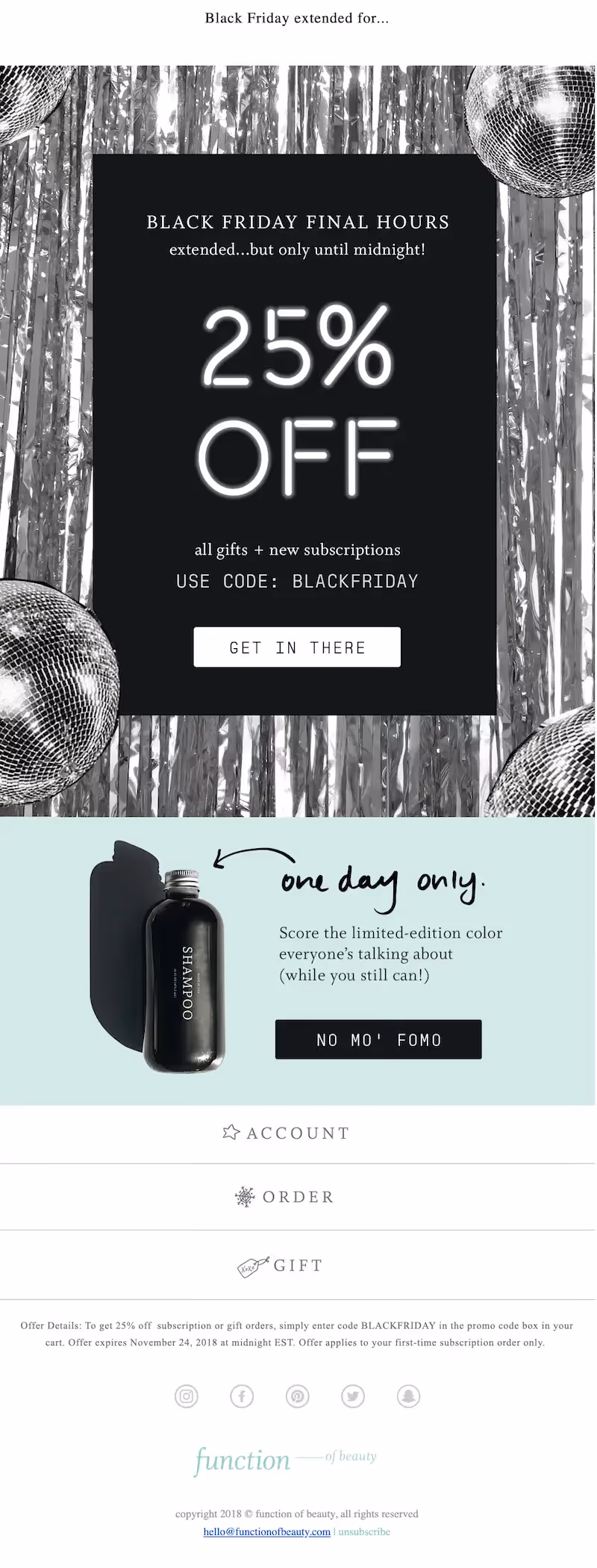 black friday sale email example
