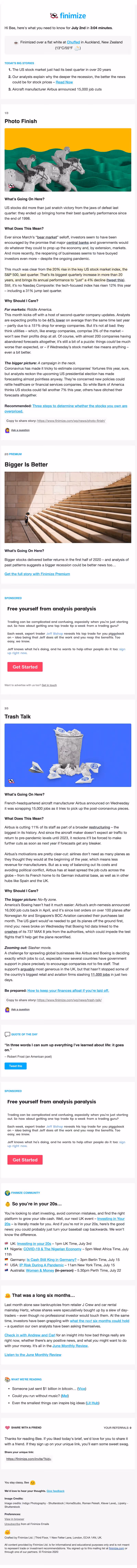 email newsletter with emojis