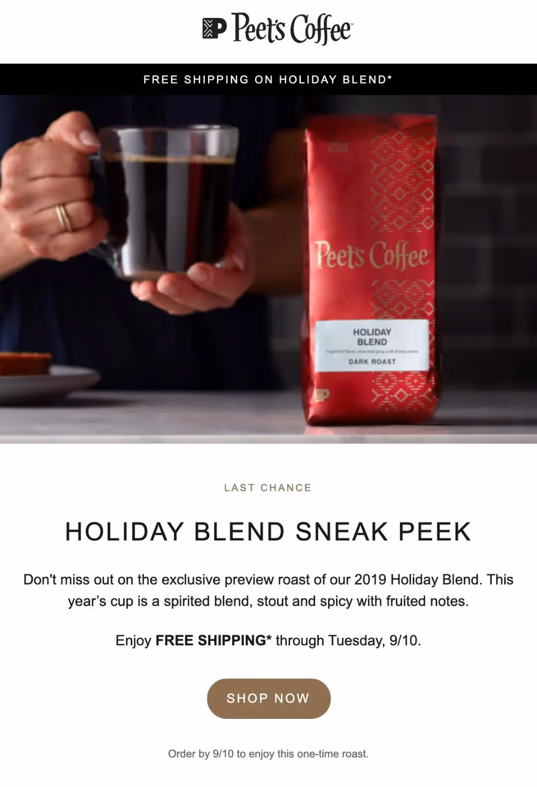 coffee email template