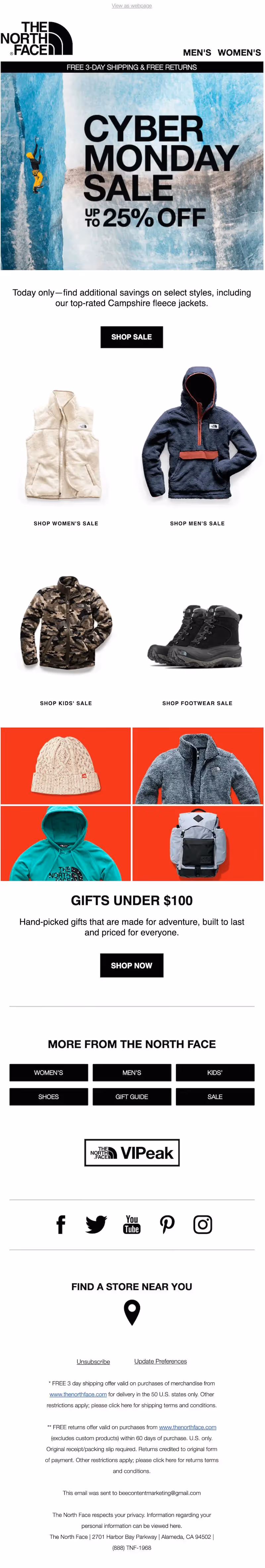 cyber monday email