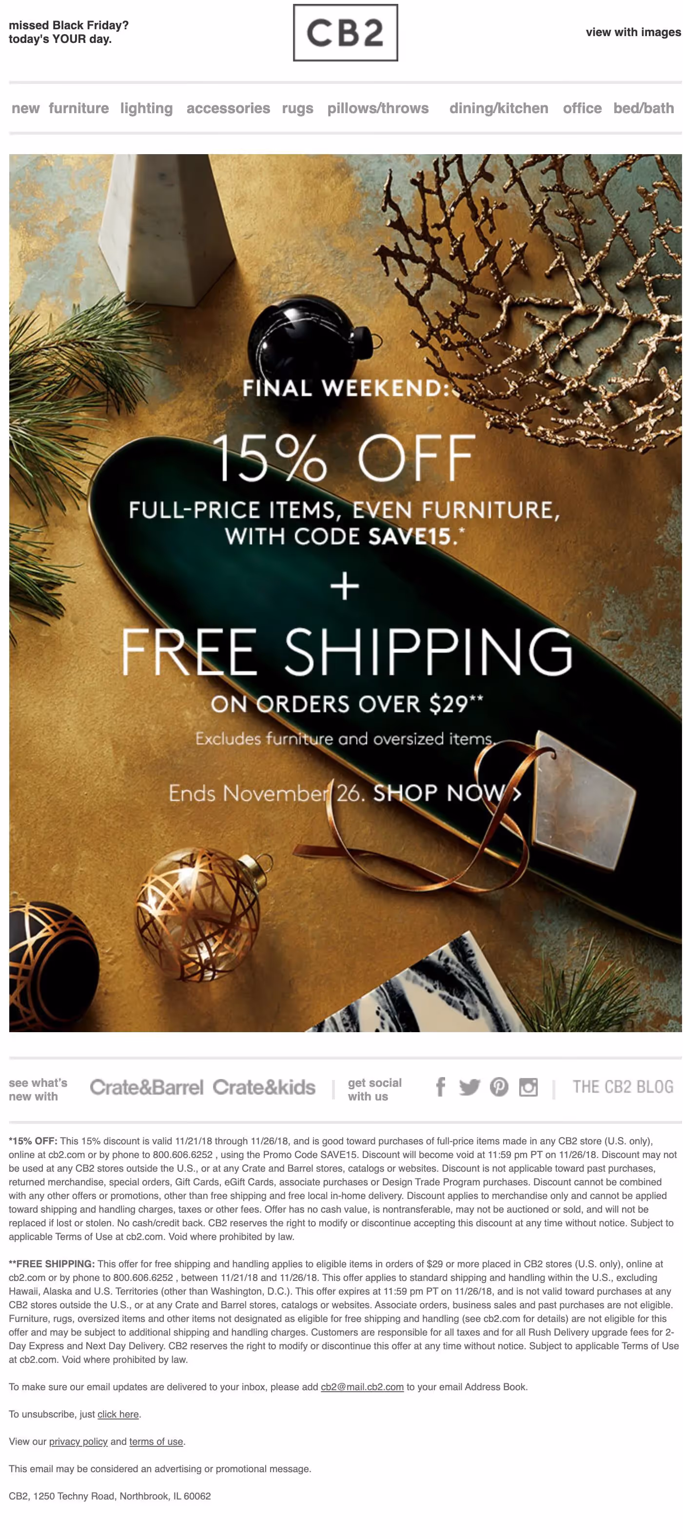 Extending black friday sale email