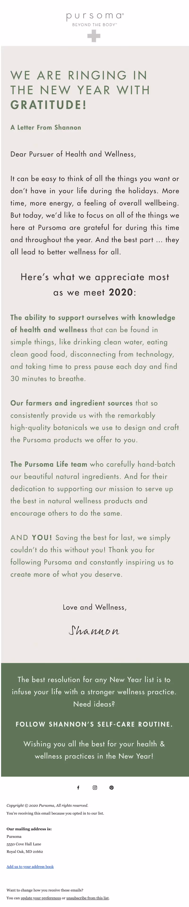 happy new year email to clients