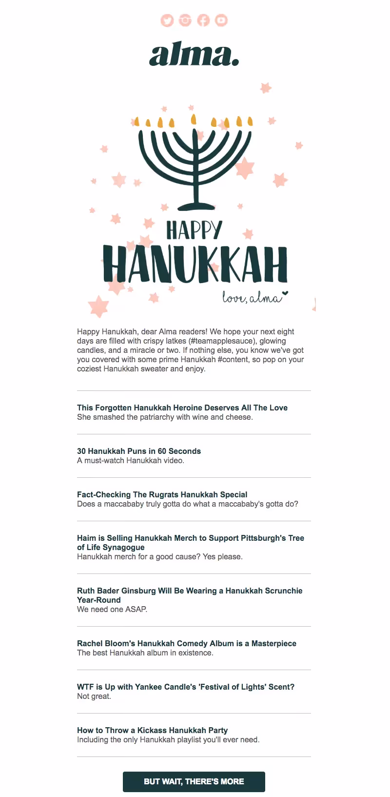 Hanukkah email design