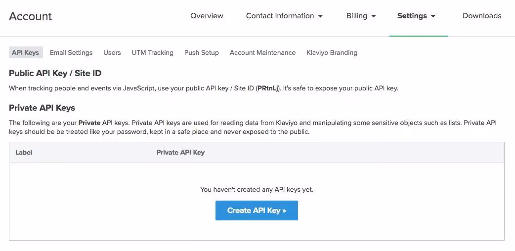 klaviyo api