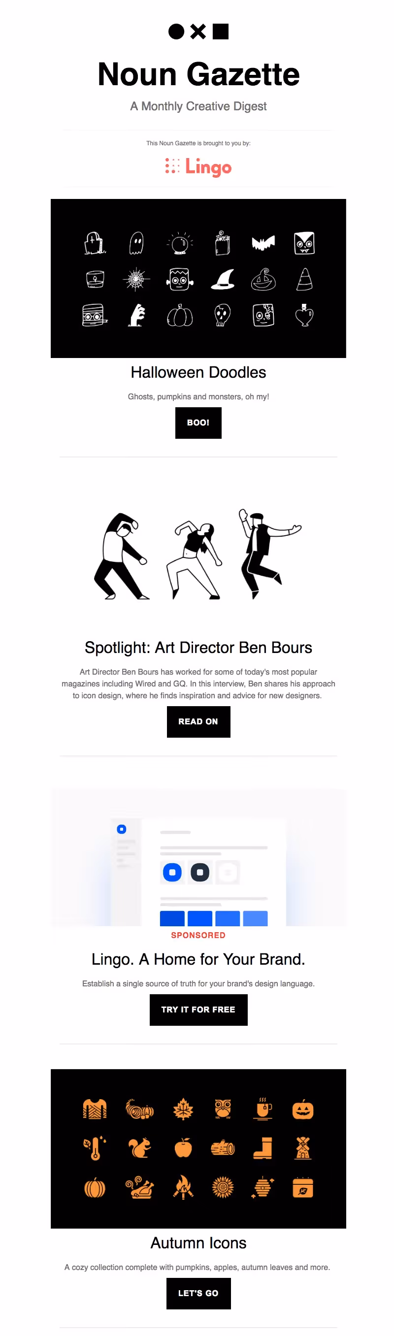 Halloween email design