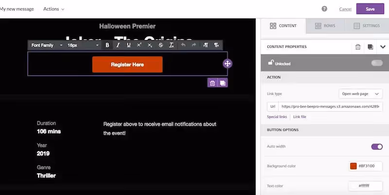 email cta button