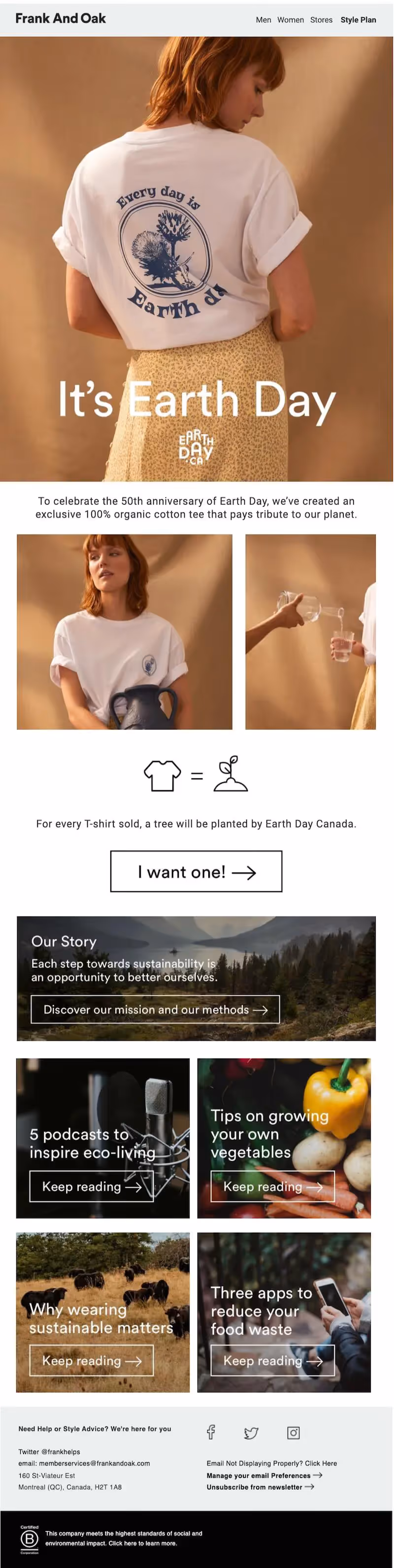 spring email for earth day