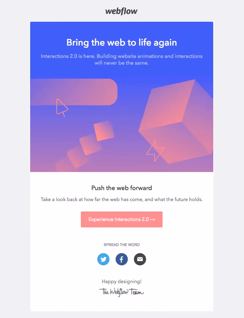 Webflow launches Interactions 2.0—powerful tools to build animations and elevate web experiences. 