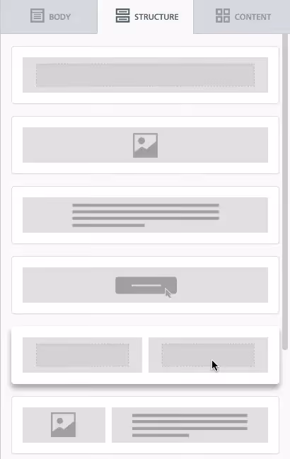 BEE email structure