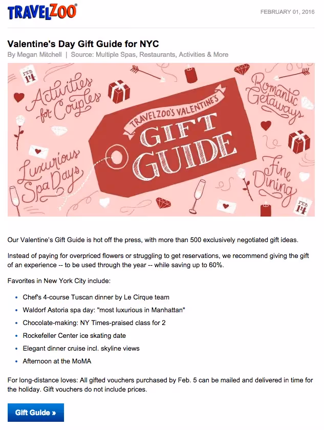 Unique Valentine's Day email header