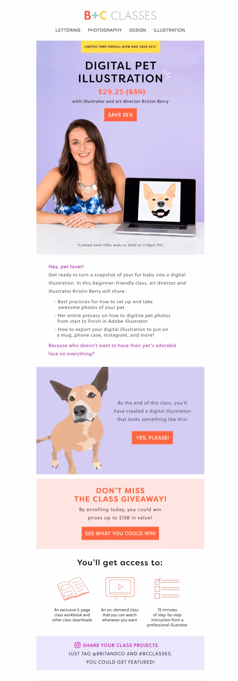 brit + co online education emails