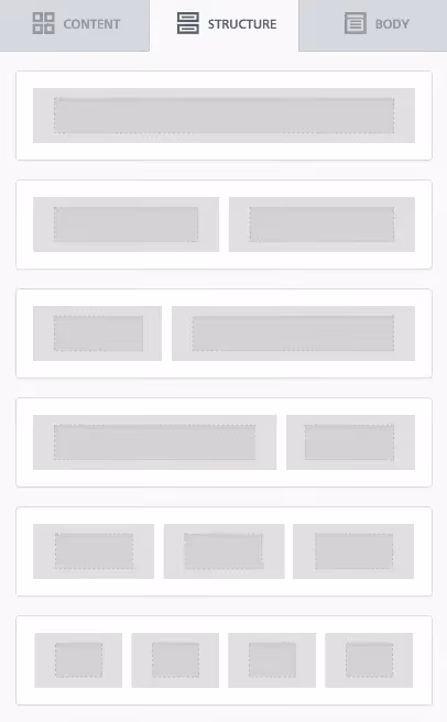 BEE editor Thanksgiving email design