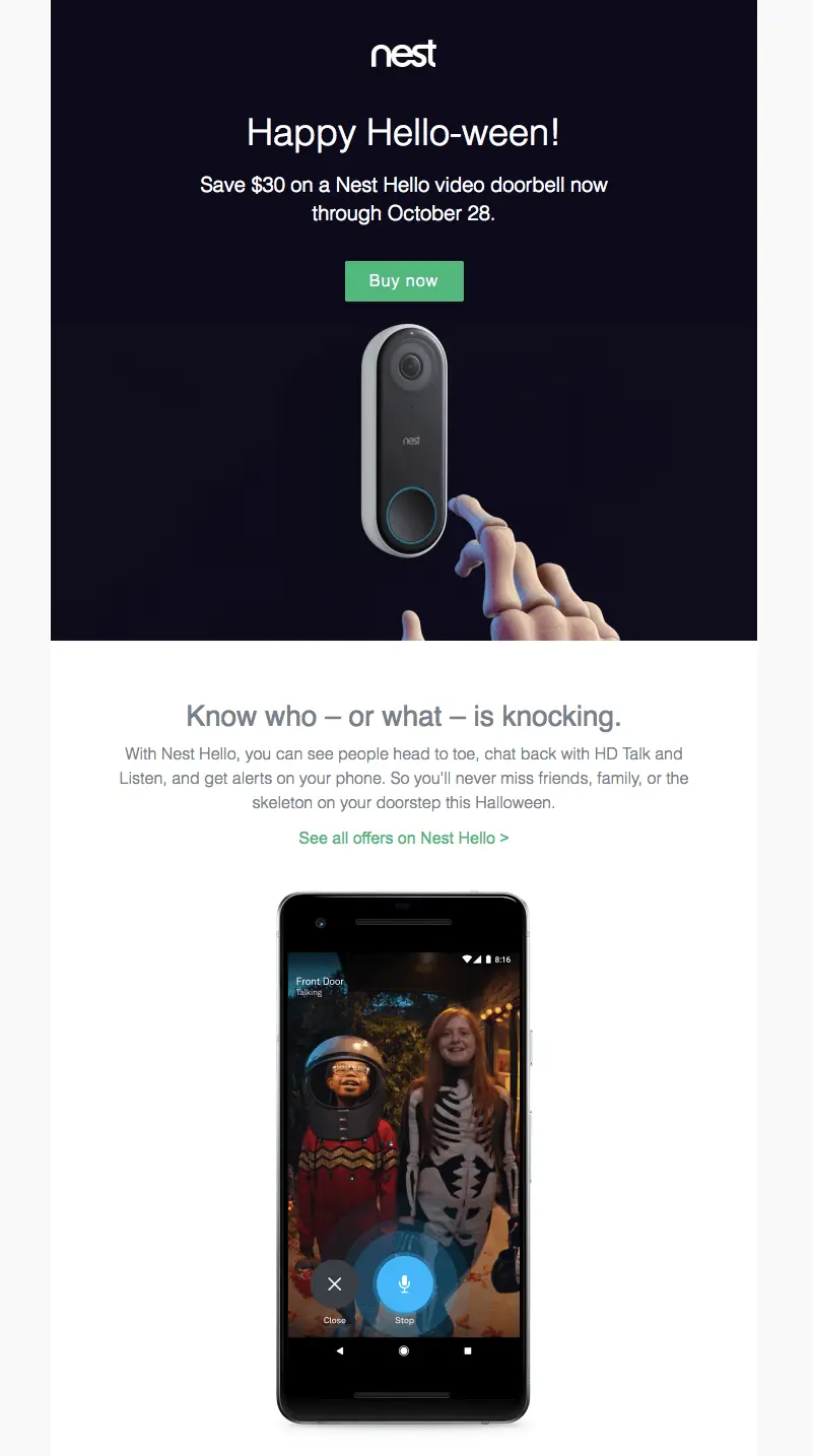 responsive Halloween email