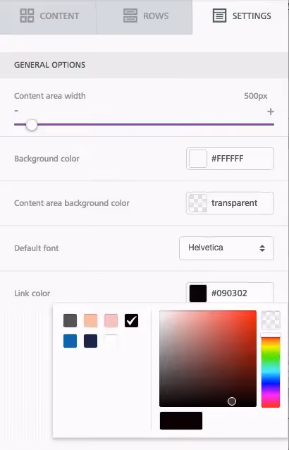 color blocking email