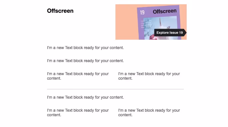 color blocking email
