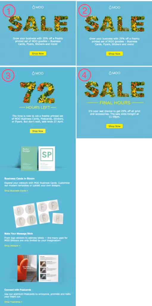 MOO email drip campaigns