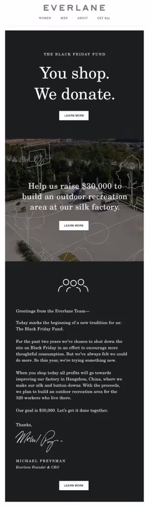 Everlane donate