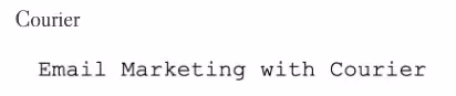 courier font for emails
