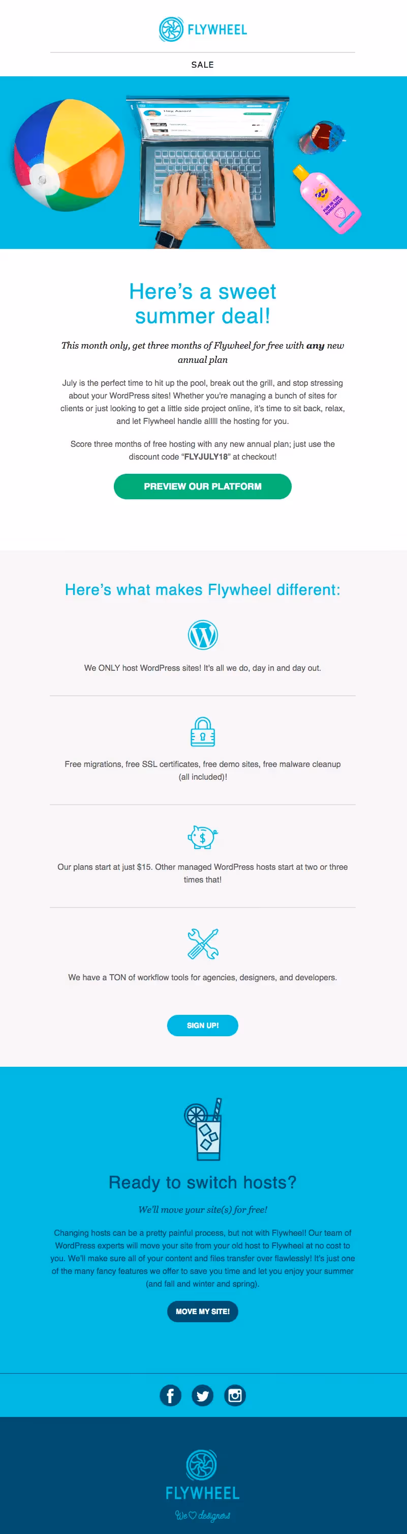 flywheel summer sales emails