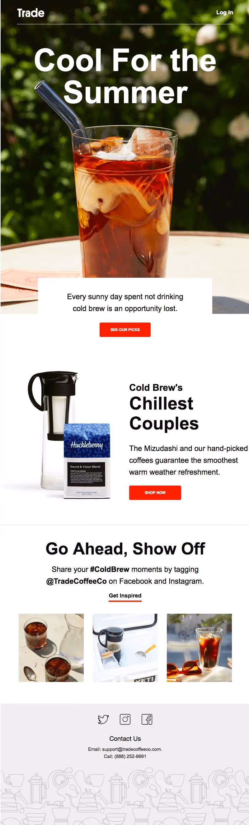 trade summer sales emails