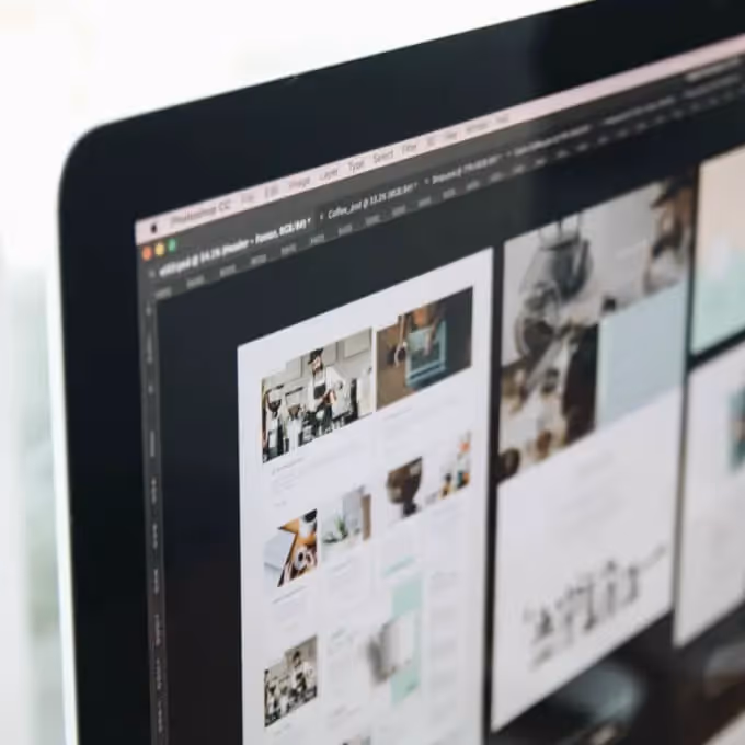 Woman browsing on laptop in blog about choosing an email platform