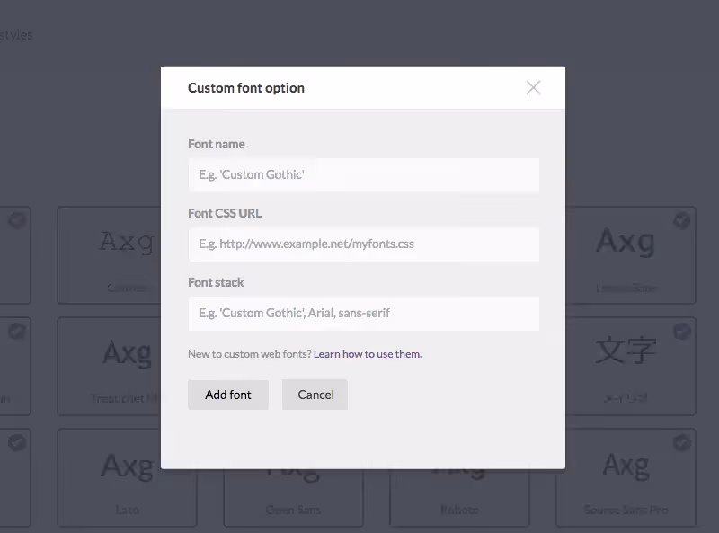BEE editor fonts in email