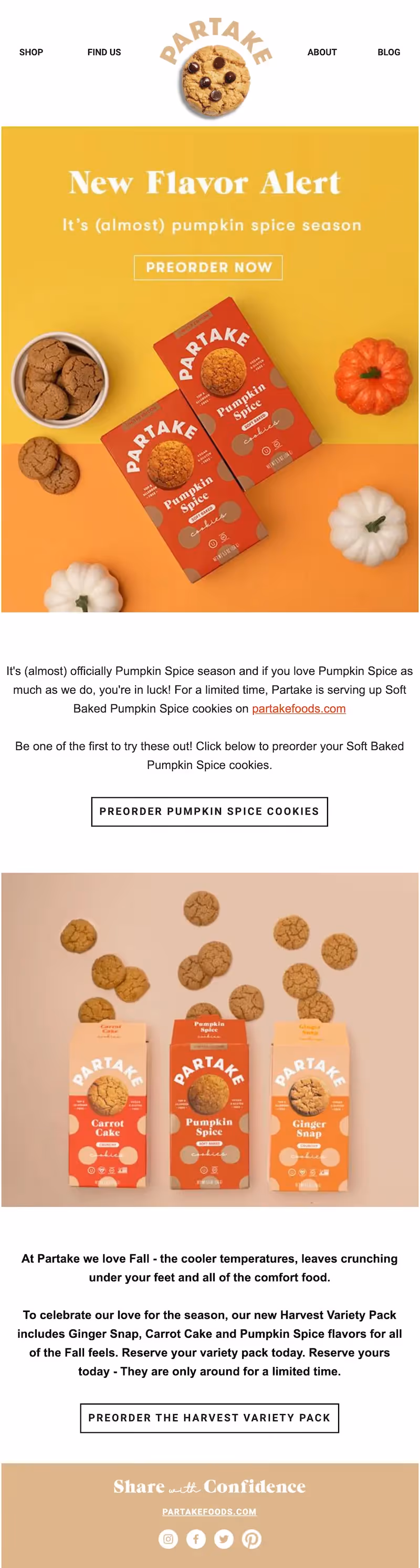 email call to action button example