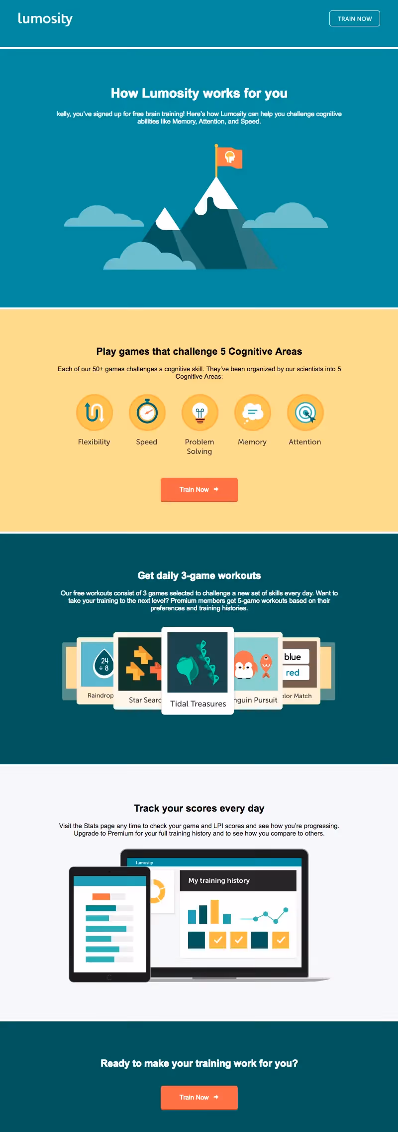 Lumosity Health and Wellness industry emails