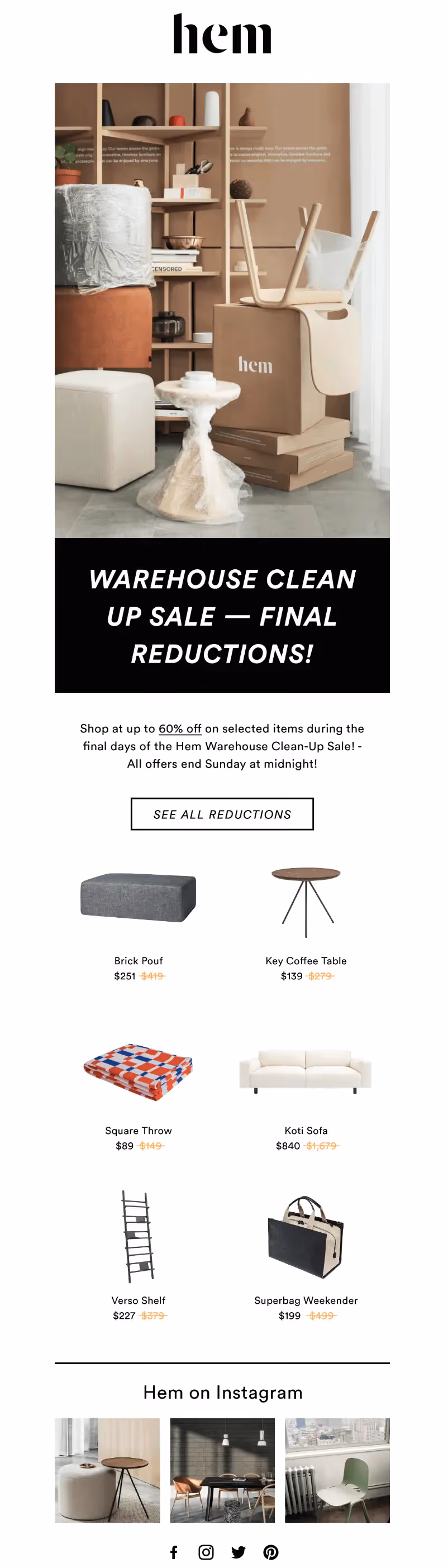 Hem spring cleaning emails