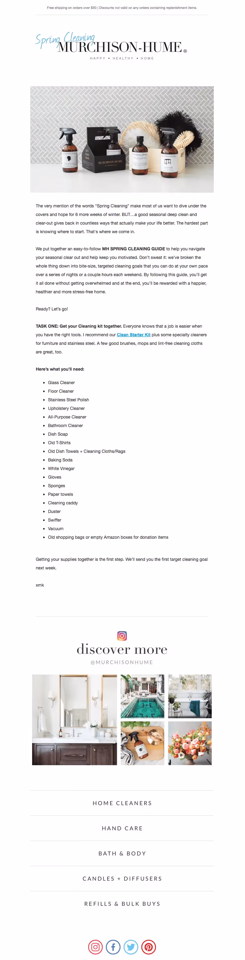 Murchison-Hume spring cleaning emails