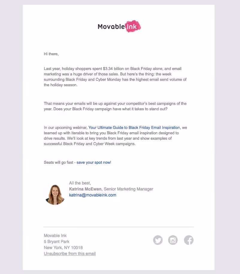 Moveable Ink email companies