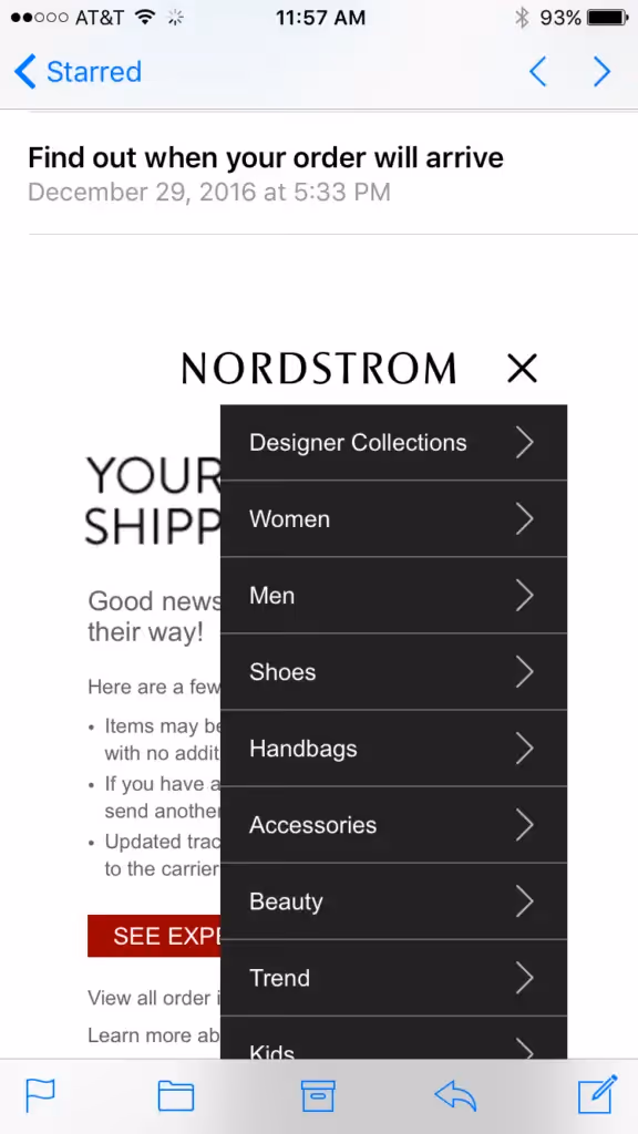 Nordstrom Email Interactivity
