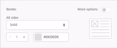 email borders and padding